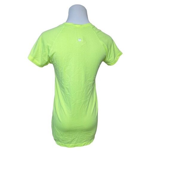 Lululemon W3FEHS Swiftly Tech SS Top 2.0 Race Length Neon Green Activewear XS - Picture 4 of 11